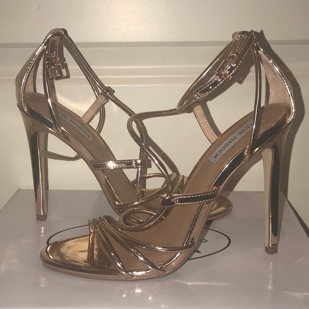 Rose Gold Steve Madden heels 8.5